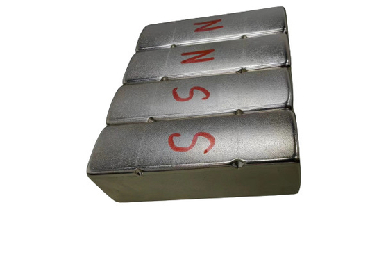 Buy Ni-Cu-Ni Coating N52 65x20.5x20 Polarity On Curved Surface With Slight Recesses On Radius Sides Strong Magnetic Field MGOe online manufacture