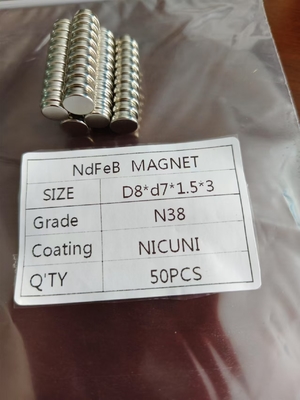 Buy Custom N38 Grade Neodymium Magnets Round Ring Disc Rectangle Shape For Furniture Use online manufacture